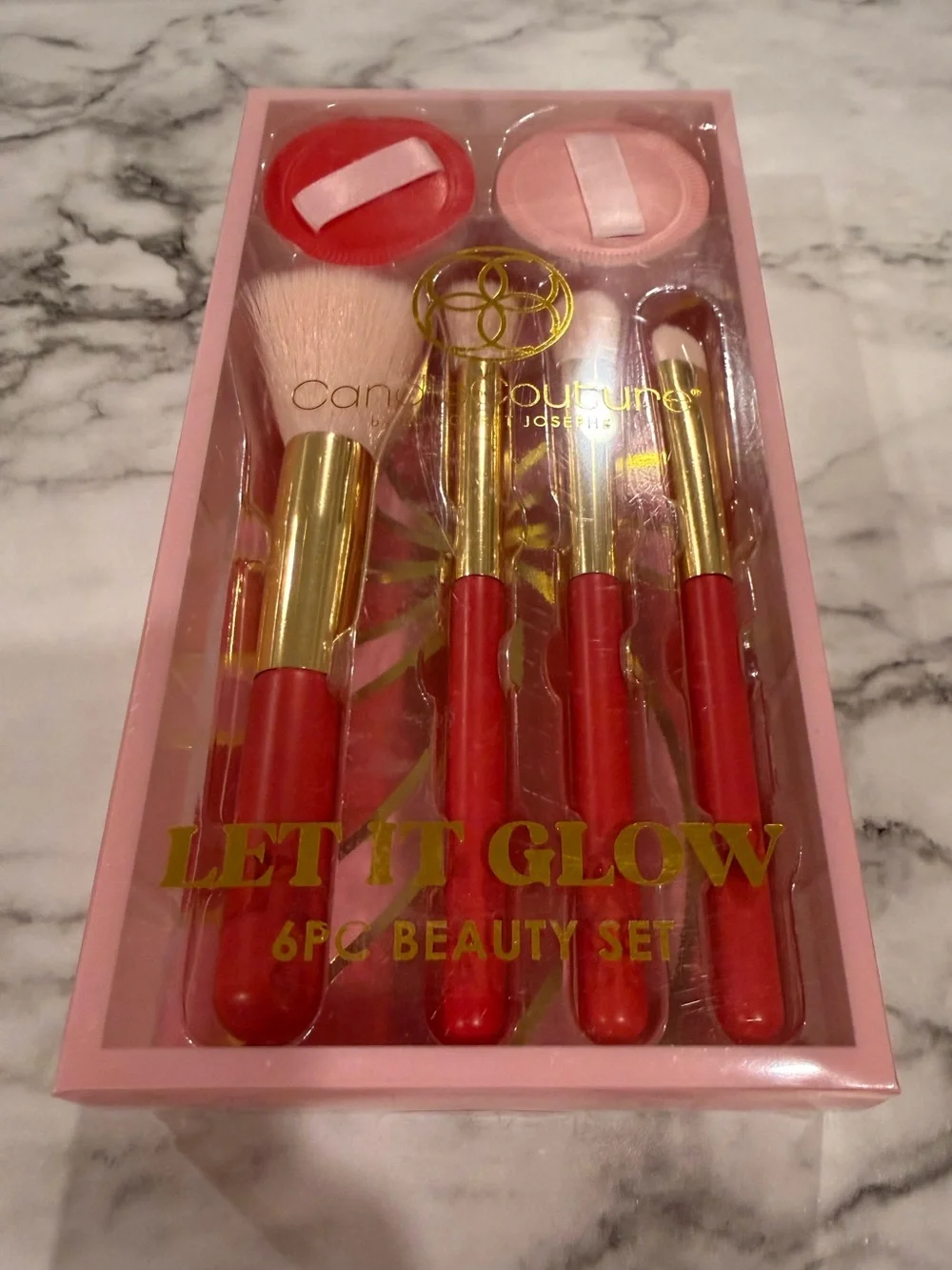 New Red Makeup Brush & Puff Set - Women Makeup Brushes & Tools